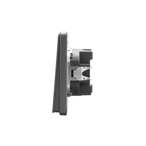 Выключатель двухклавишный KRANZ Miele Round Титан KR-78-0706-2