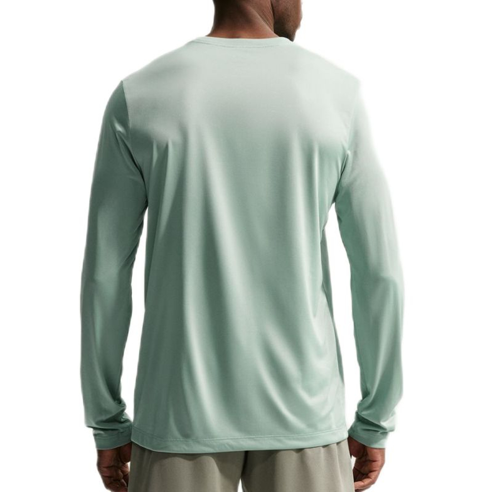 Мужская теннисная футболка с длинным рукавом Nike Dri-Fit Legend Long Sleeve Fitness - steam/black