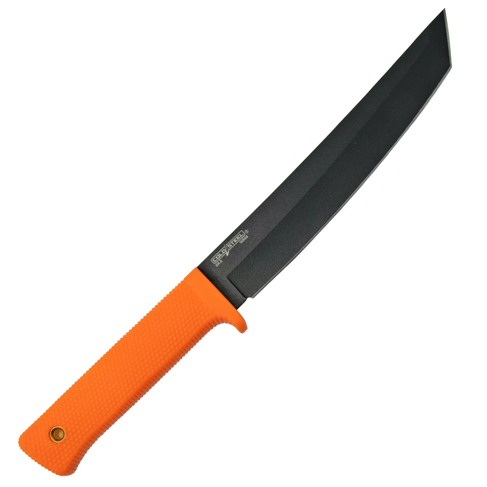 Нож с фиксированным клинком Cold Steel Recon Tanto Orange, сталь SK-5, 49LRTORBK