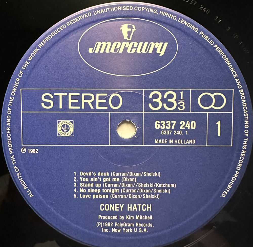 Coney Hatch - Coney Hatch (Голландия 1982г.)