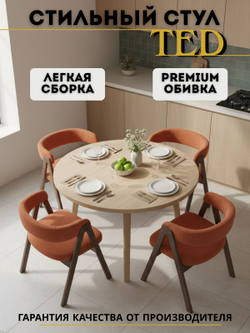 Стул мягкий для кухни TED кресло для дома
