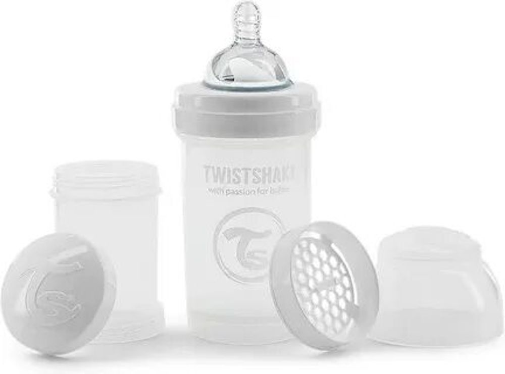 Детская антиколиковая бутылочка Twistshake Белый бриллиант (L) 4м+ 330мл