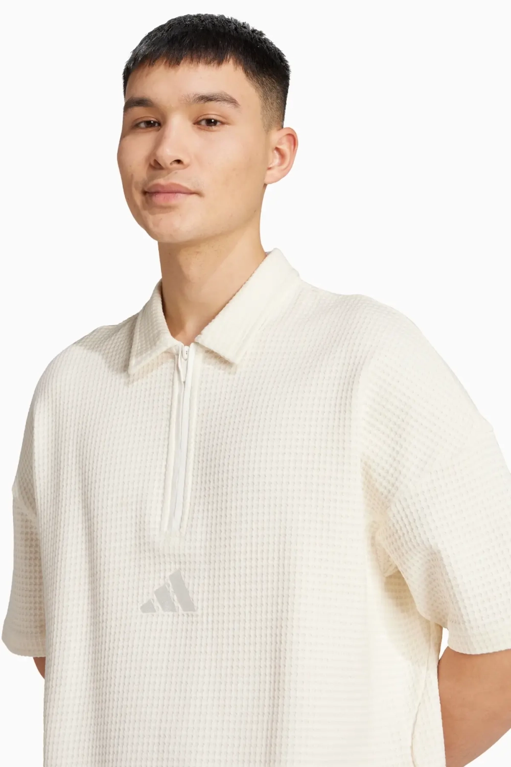 Футболка adidas Waffle Knit Polo Polo - белый