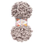 Пряжа Alize (Ализе) Puffy Fine / уп.5 мот. по 100 г, 14м, 268 серый голубь A