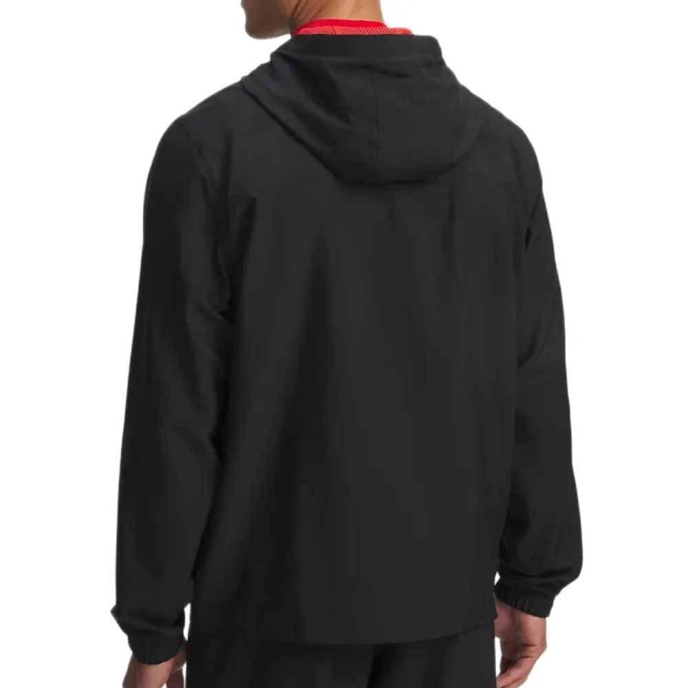 Женская Кофта теннисная Under Armour Tech Sport Woven - black/racer red