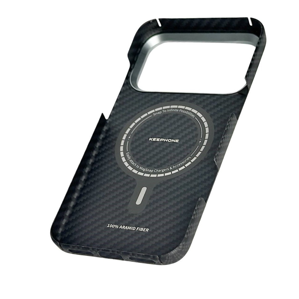 Накладка для i-Phone 17 Pro Max Keephone Kevlar Robin MagSnap черный