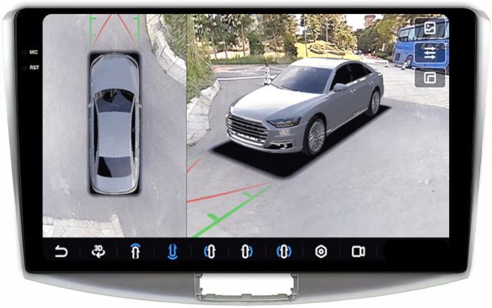 Магнитола для Volkswagen Passat B6, B7, CC 2005-2015 - FarCar BX493/909M-360 монитор 10.36" 2K QLED на Android 13, Быстрая, CarPlay, 4G SIM-слот, 4 камеры в комплекте