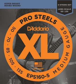 Струны для 5-струнной бас-гитары 50-135 D'ADDARIO EPS160-5