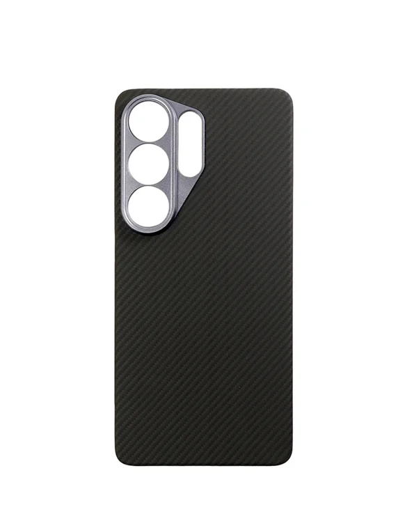 Карбоновый чехол для Samsung Galaxy S26 Ultra с MagSafe черная сетка (Black)