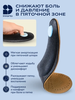 Стельки каркасные ортопедические от плоскостопия кожаные