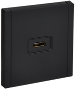 FORTE&PIANO Розетка HDMI FP140M металл черный IEK