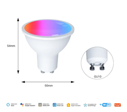 Умная лампочка MOES Matter WiFi LED Bulb GU10 (RGB+CW) 4.7W (MWB-TD5-RCW-GU10)