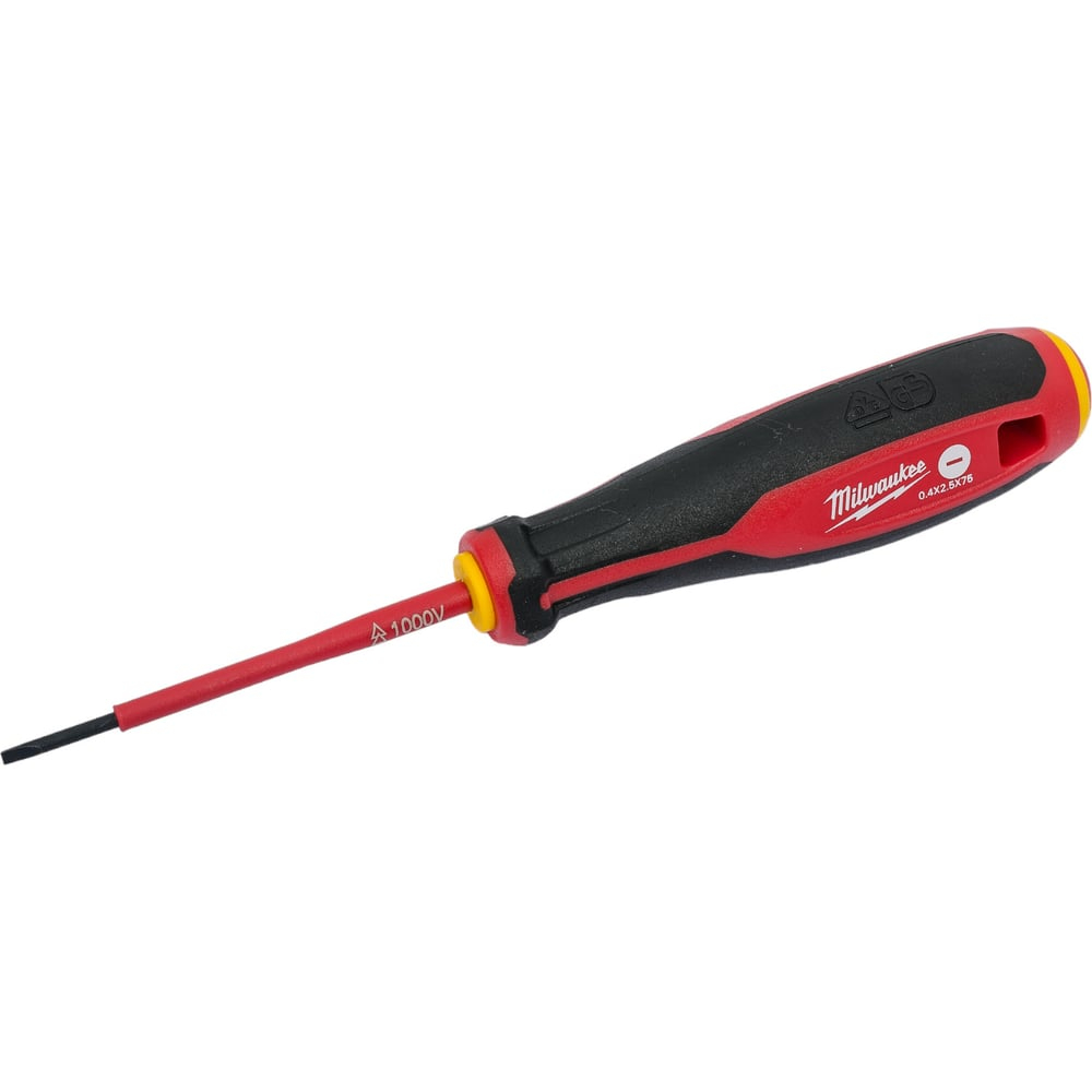Трехгранная отвертка Milwaukee изолированная VDE SL 0.4x2.5x75 4932478712