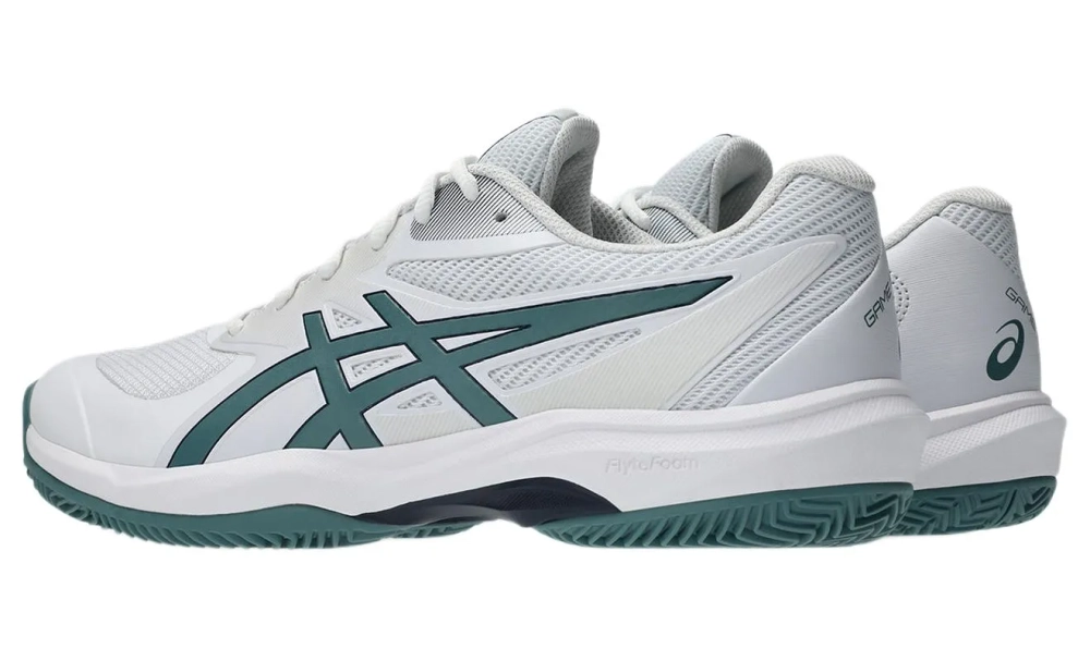 Мужские теннисные кроссовки Asics Game FF Clay/OC - white/foggy teal