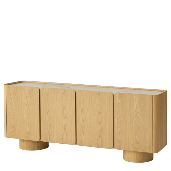 Комод Velto с 4 ящиками, 180х73х40 см, светлый дуб, керамика