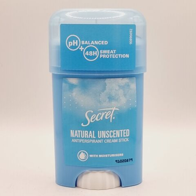 Secret Natural Unscented/Натурель Дезодорант-антиперспирант кремовый без отдушки, 40 мл (Германия)