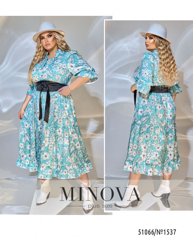 Платье 1537-бирюзовый Minova Платье 1537-бирюзовый Minova