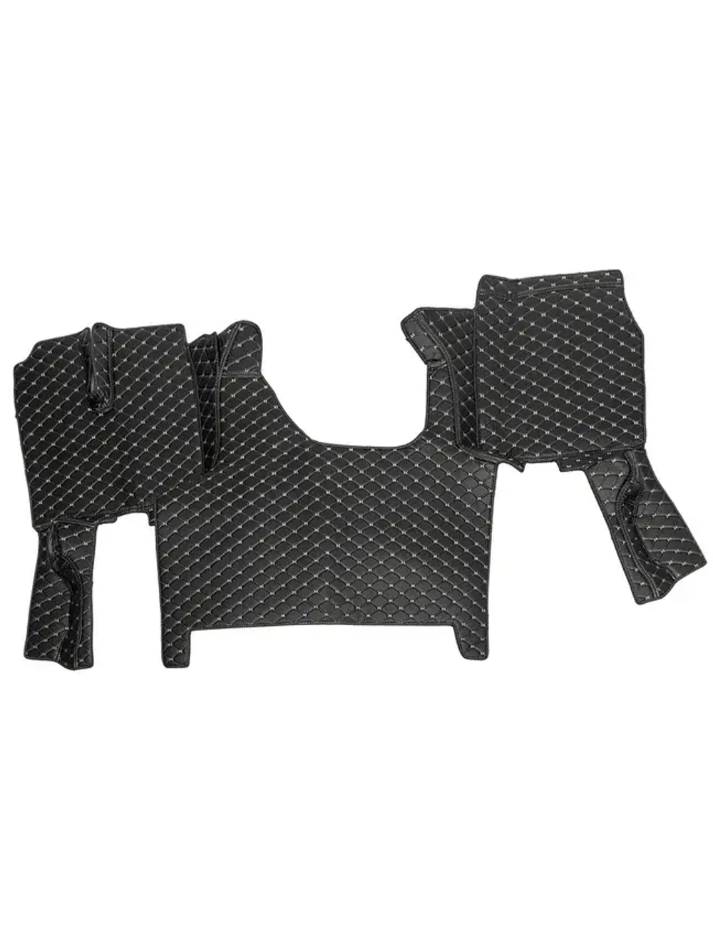 Ковры 3D SITRAK C7H (экокожа, черный, бежевая строчка)