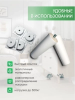 Ножки мебельные 4 шт, 120мм, Прямые, Белые