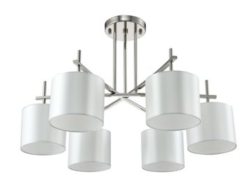 Люстра 6*Е14 Sergio PL6 Nickel никель Crystal Lux