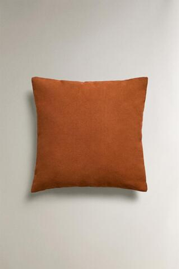 ZARA HOME ЧЕХОЛ ДЛЯ ДЕКОРАТИВНОЙ ПОДУШКИ ИЗ СМЕСОВОГО ЛЬНА, ТЕРРАКОТОВЫЙ