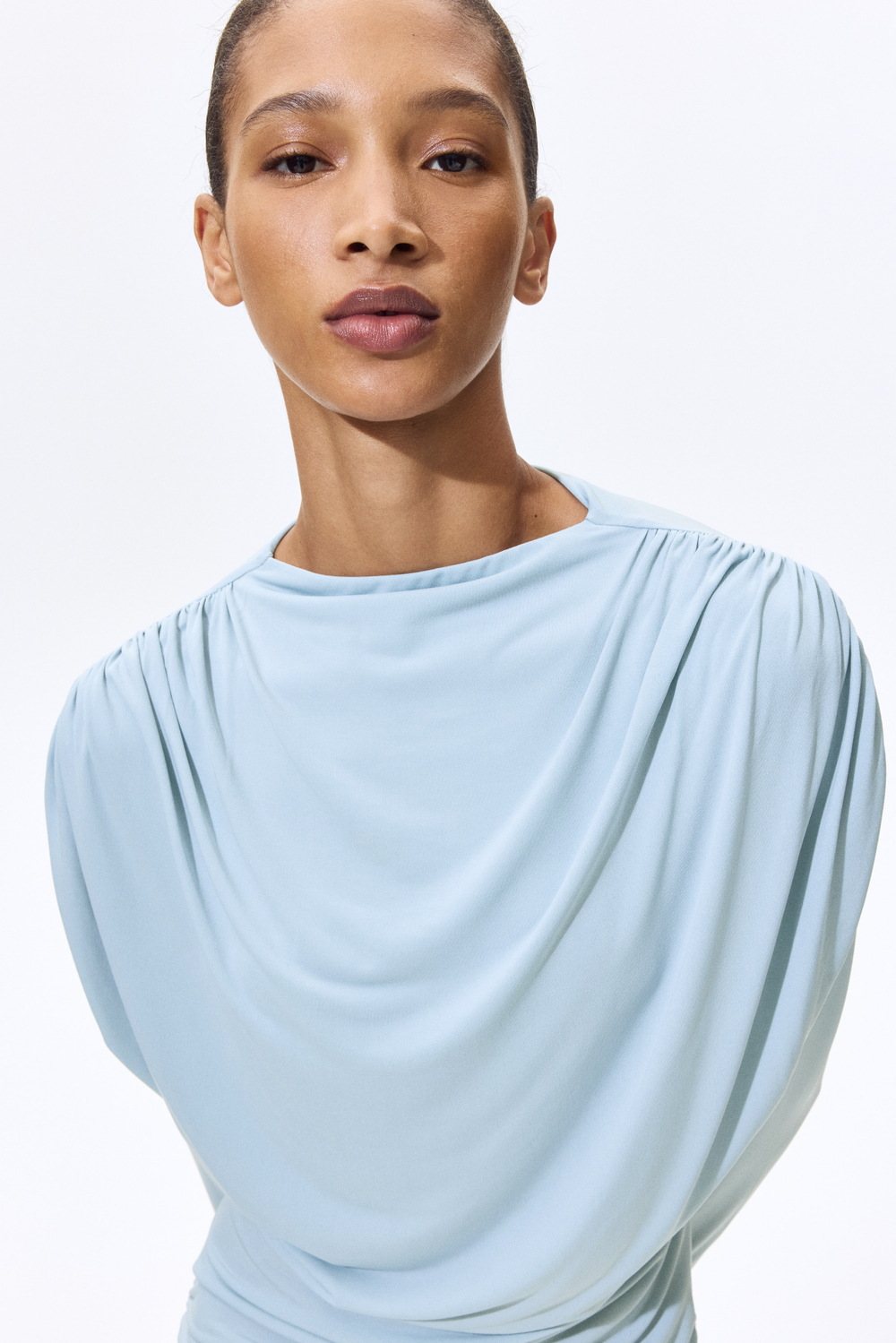 Платье из плотного джерси с драпировкой - H&M