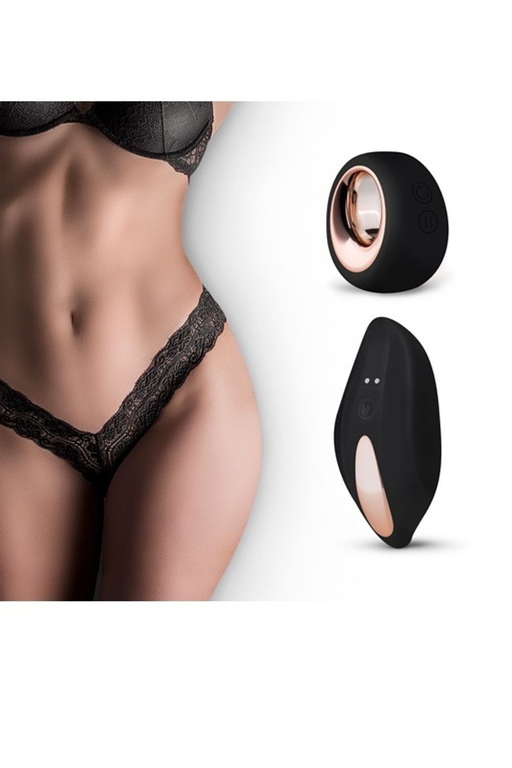 Трусики с вибромассажером для стимуляции клитора Vibrating Thong Черный