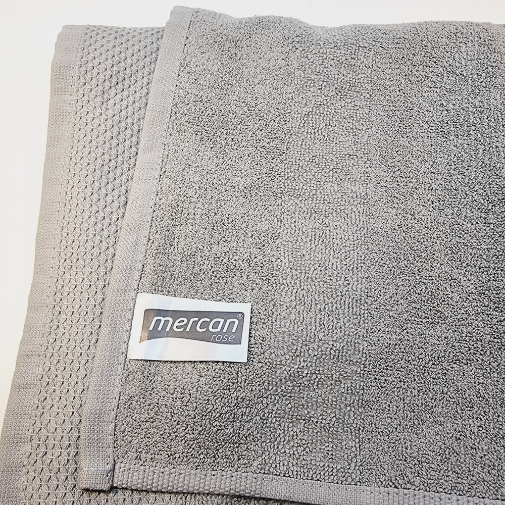 Полотенце гостевое Mercan rose двухсторонее , серое 50x83 см 1 шт ( Из Турции)