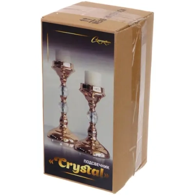 Подсвечник «CRYSTAL» 24,5*11,5*11,5 см, Золото