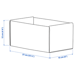 IKEA KOMPLEMENT  (ИКЕА КОМПЛЕМЕНТ)  -  Коробка - светло-серый 15х27х12 см