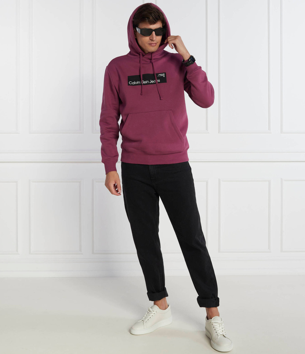 Худи HYPER REAL BOX LOGO CALVIN KLEIN JEANS - фиолетовый(J30J324106)
