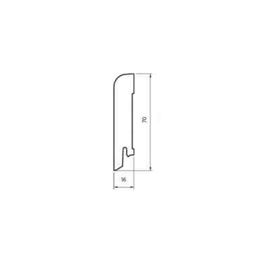 Плинтус ОКА массив ольхи 70x16x2150 мм