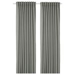 Комплект штор IKEA TIBAST (ТИБАСТ), Темно-зеленый, 145х250 см, 2 шт