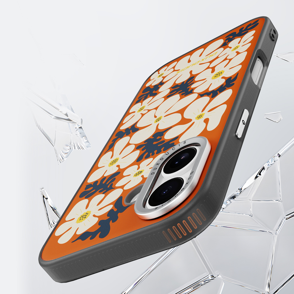 Чехол с MagSafe оранжевого цвета от Dux Ducis для iPhone 17, серия Moro Series Magnetic Case
