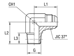 Штуцер FC90 JIC 7/16" BSPT1/4"