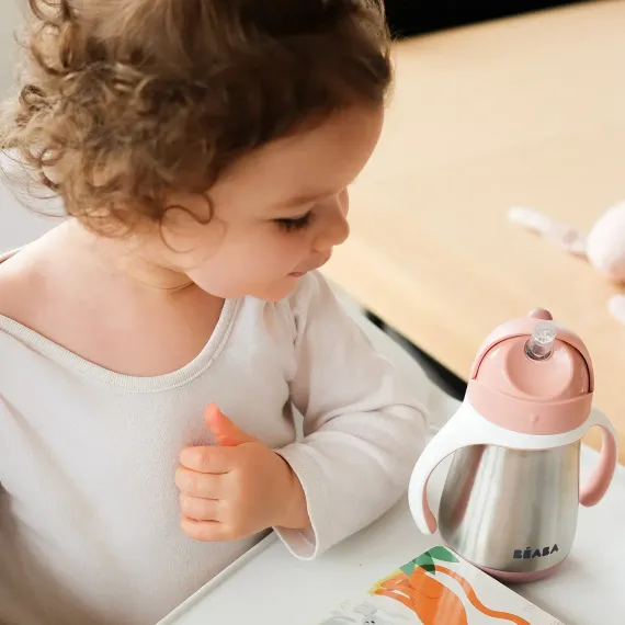 Поильник термос Beaba Tasse Paille Old Pink