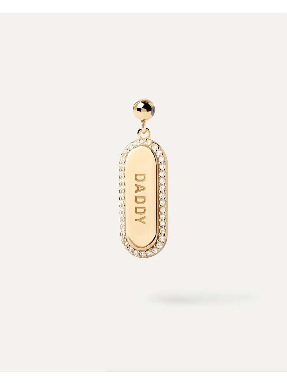 Подвеска-шарм женская PDPaola Daddy Sparkly серебро 925 пробы покрытое золотом 750 пробы CH01-107-U