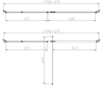Душевой уголок Vincea Слим-Н (Slim-N) VSR-4SNP1012CLB, 1200*1000, черный, стекло прозрачное