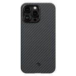 Чехол из арамидного волокна с поддержкой MagSafe PITAKA MagEZ Case 3 1500D для iPhone 14 Pro, Black / Grey Twill (Cаржевое переплетение)