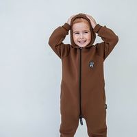 Комбинезон с капюшоном и карманами "Каштан" утепленный