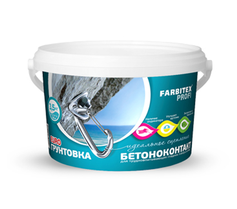 Грунтовка акриловая бетоноконтакт 5кг FARBITEX PROFI