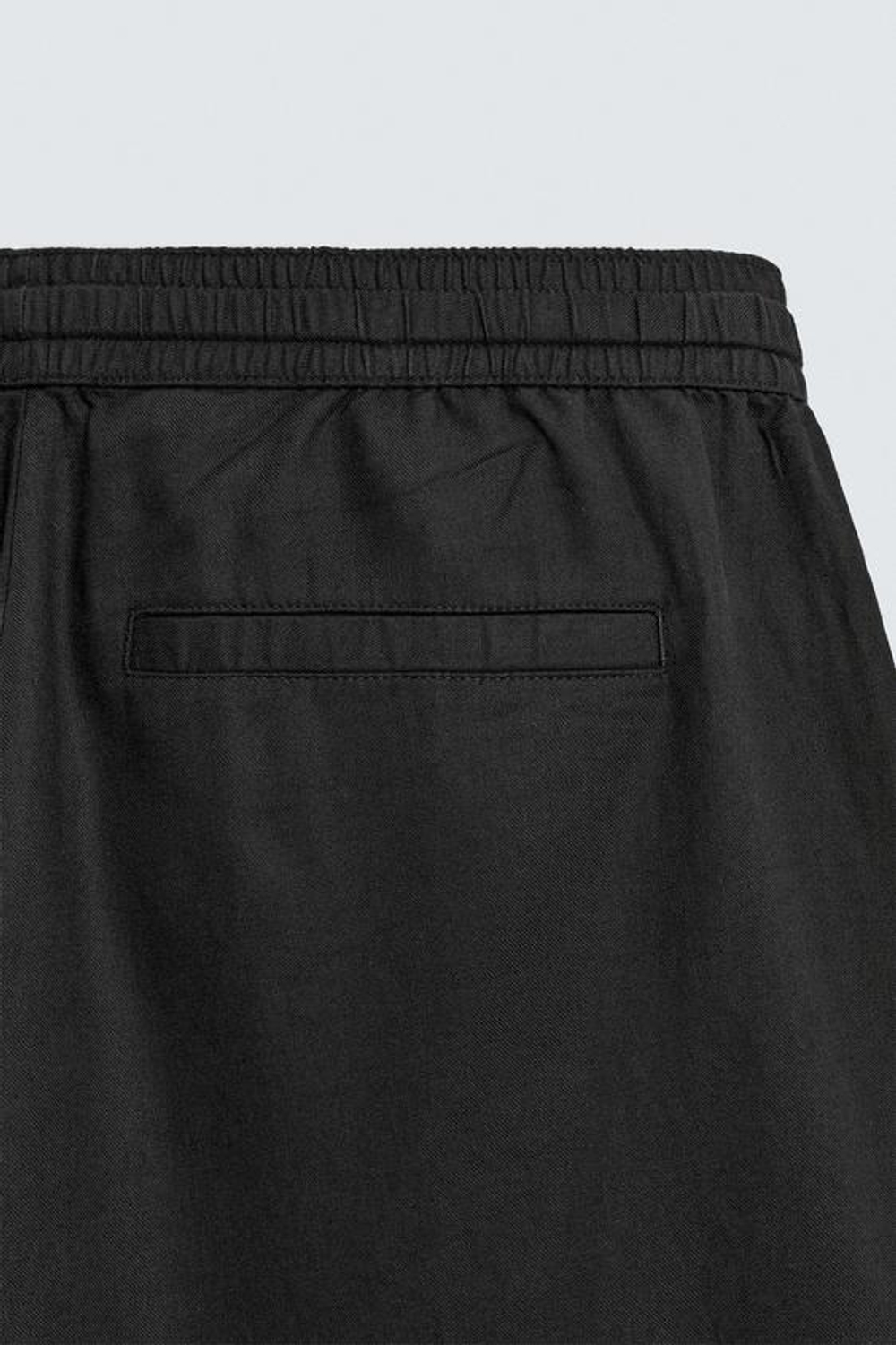 ZARA БРЮКИ RELAXED FIT ИЗ СМЕСИ ХЛОПКА, ЧЕРНЫЙ