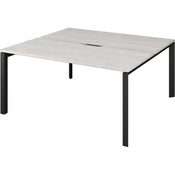 Бенч двойной на 2 рабочих места на металлокаркасе НТМП.П.Б2-160  1600x1496x750 Аргентум-МП