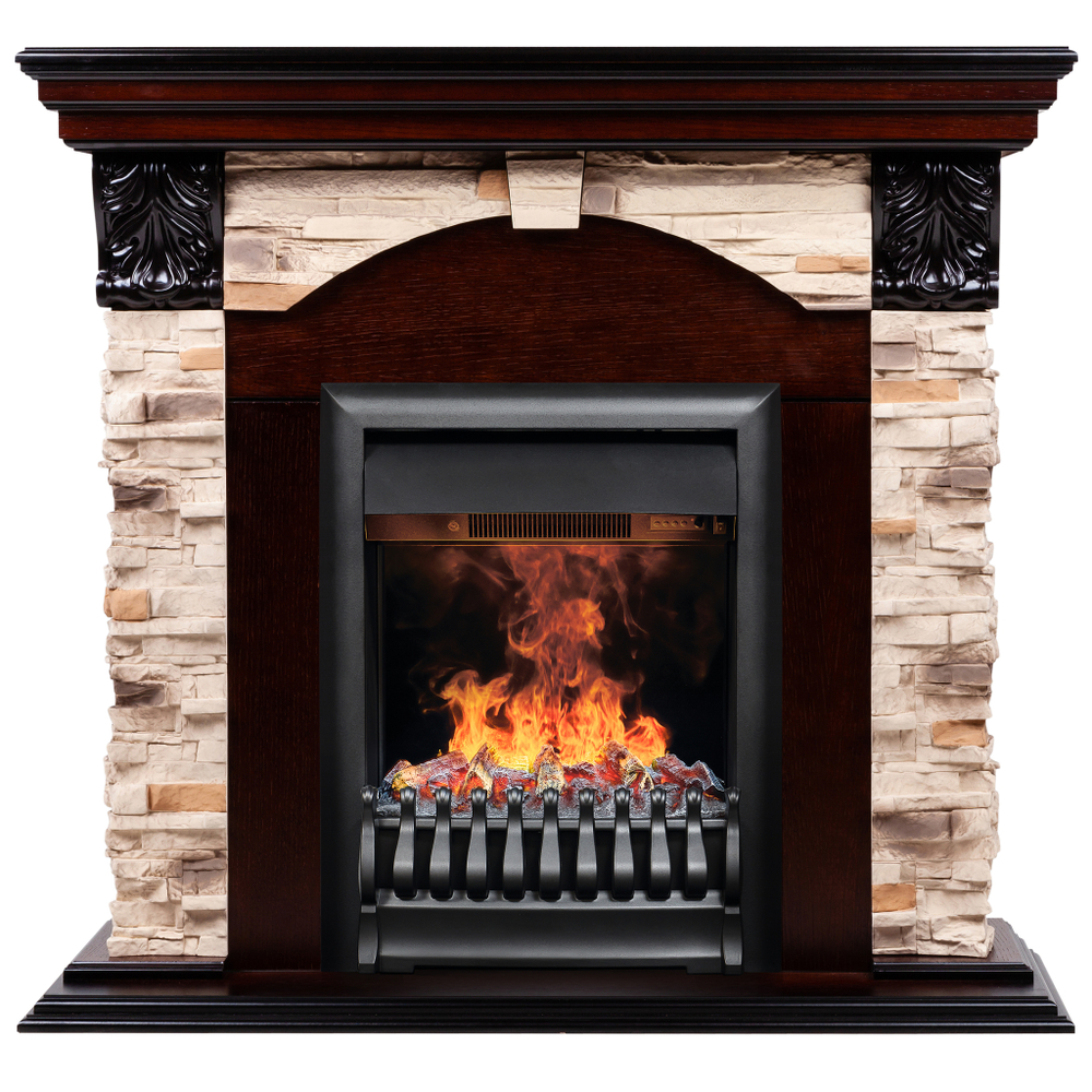 Каминокомплект Real Flame Dublin Rock AO с очагом 3D Oregan