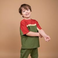 Футболка Колор блок "Хаки"