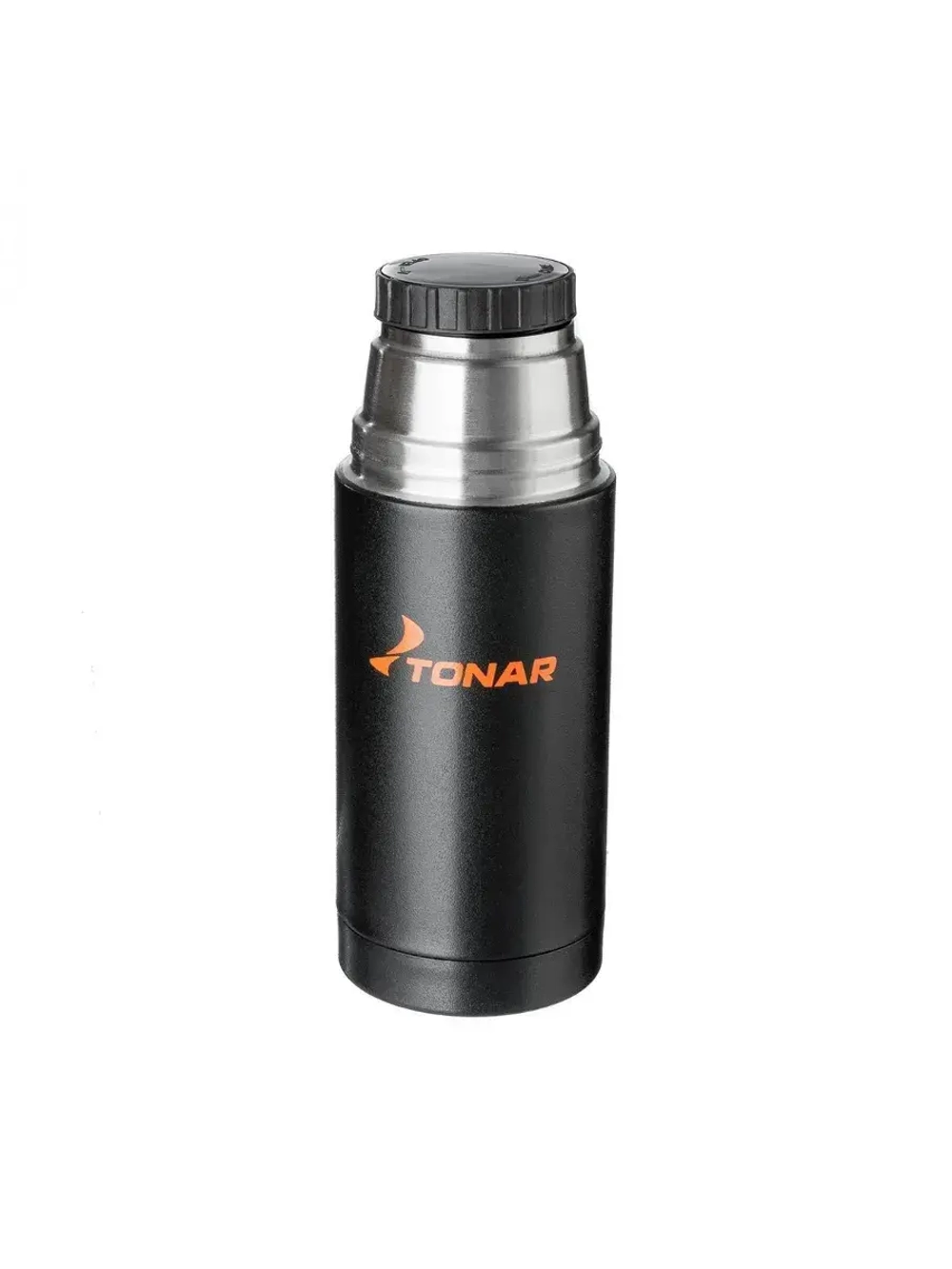 Термос (HS.TM-026) 1200ML черный (дополн.пласт.чашка)