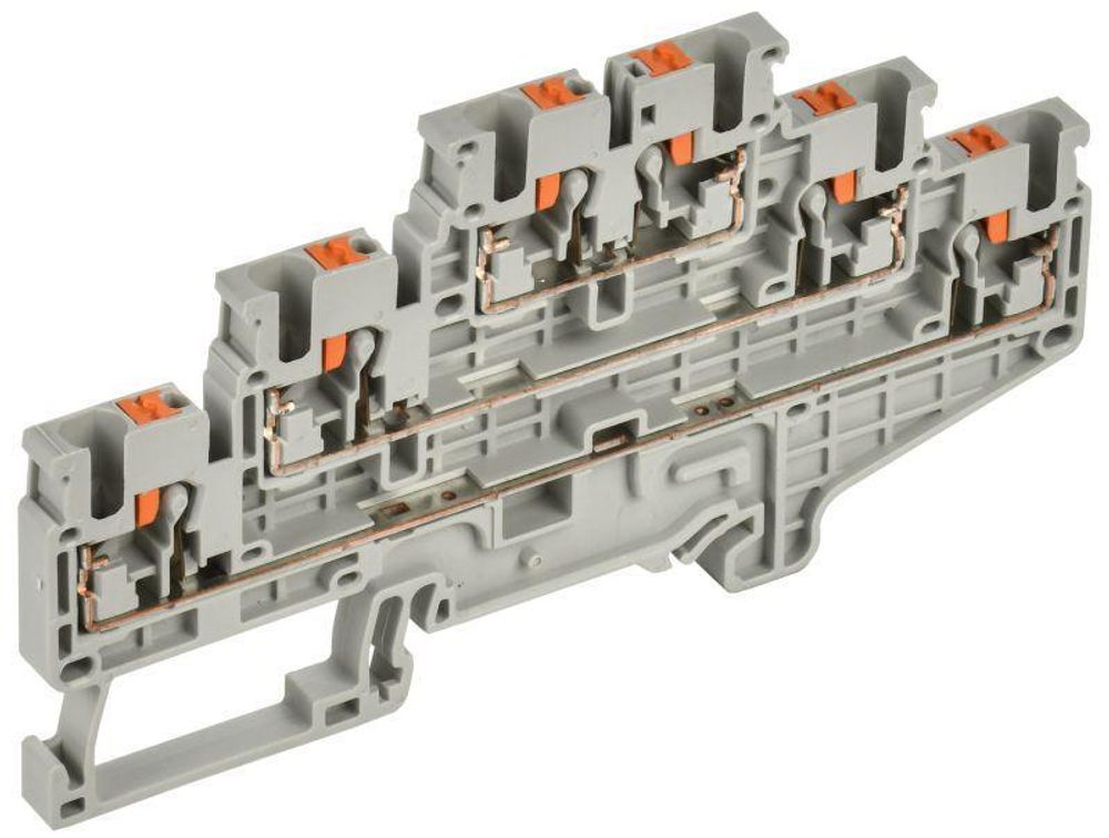 Колодка клеммная CP-ML 3 ур. 2.5кв.мм сер. IEK YCT23-00-3-K03-002