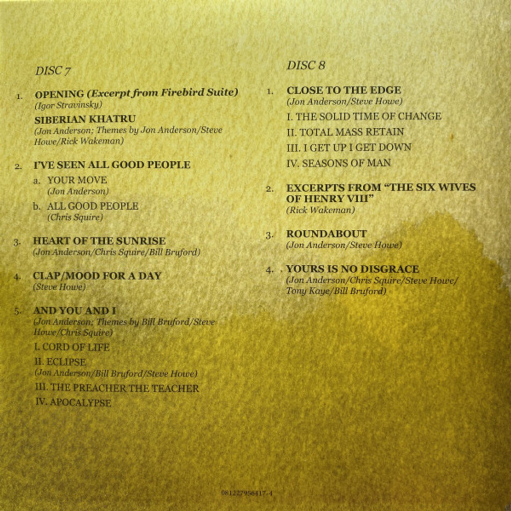 Yes / Progeny: Seven Shows From Seventy-Two (14CD)
