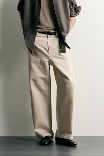 БРЮКИ RELAXED FIT ИЗ ХЛОПКА И ЛЬНА — ZARA · 1023/402