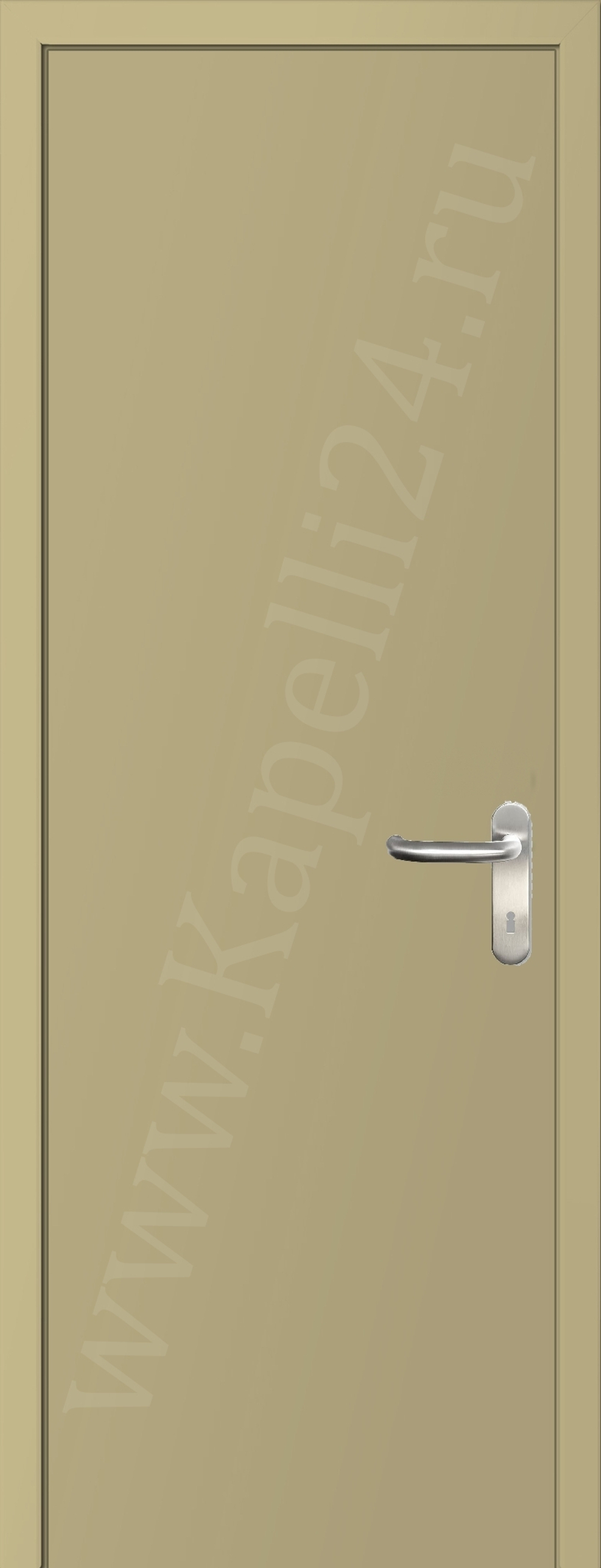 Дверь влагостойкая пластиковая KAPELLI multicolor ДГ RAL 1014 Слоновая кость + коробка
